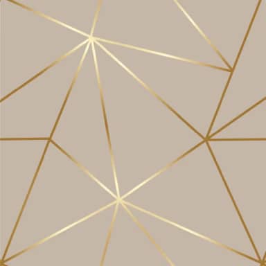 Papel De Parede Adesivo Lavável Efeito Geométrico 3D Quarto Casal e Sala Fendi Fio Gold Autocolante 3m